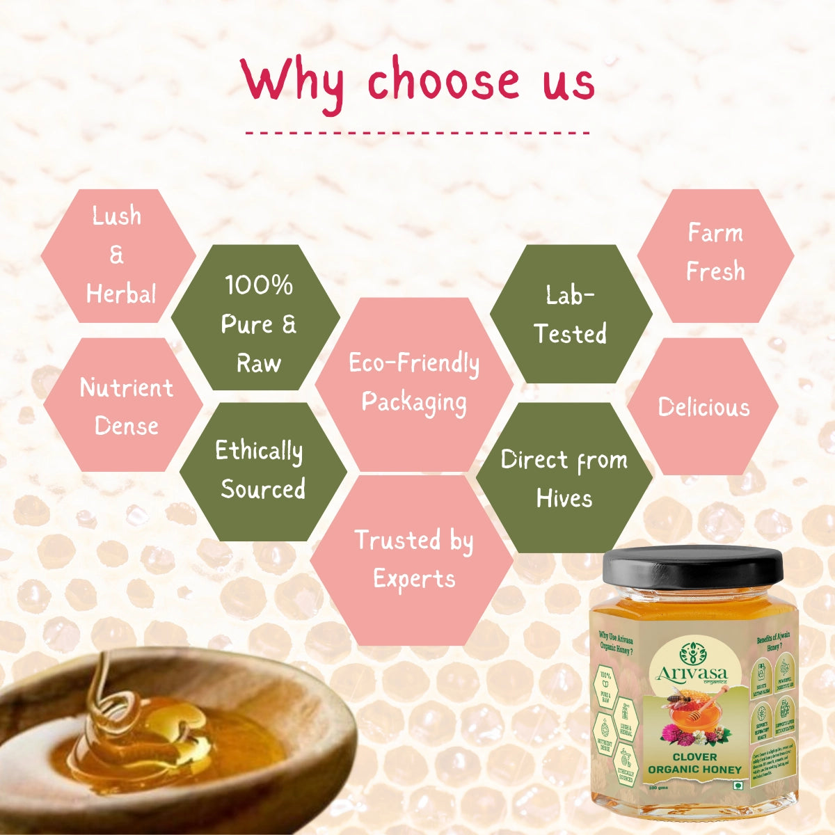 Clover Organic Honey | Pure, Natural & NMR Lab Tested