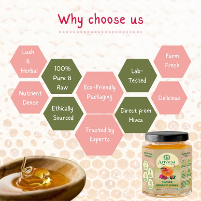 Clover Organic Honey | Pure, Natural & NMR Lab Tested