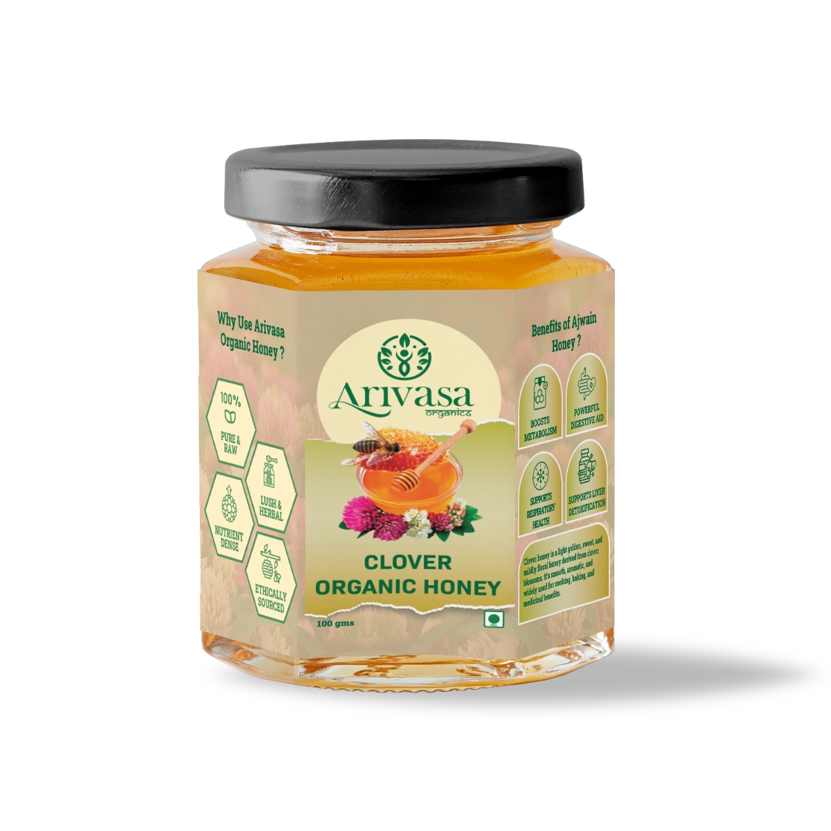 Clover Organic Honey | Pure, Natural & NMR Lab Tested