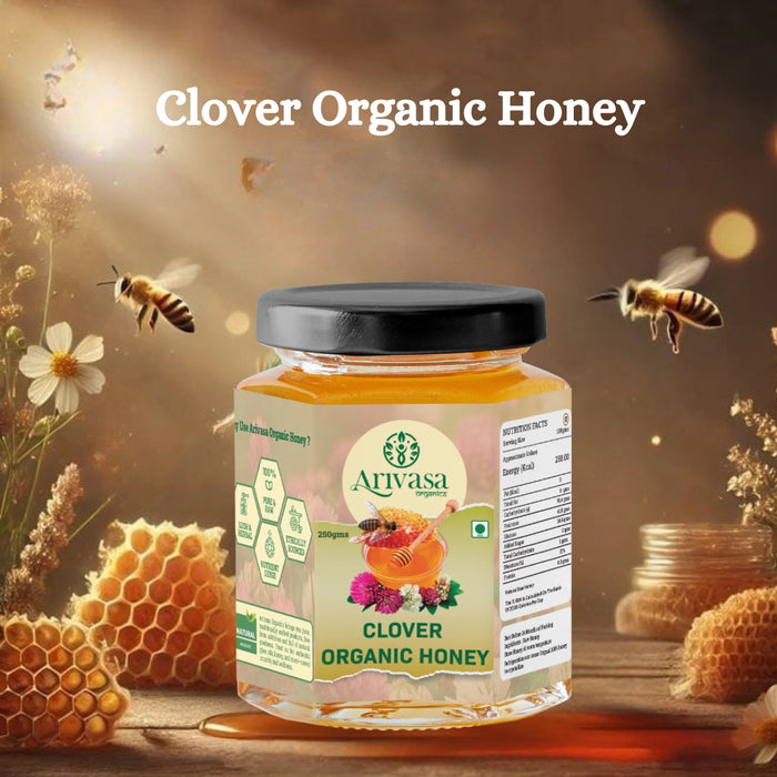 Clover Organic Honey | Pure, Natural & NMR Lab Tested – 250 gms (hover)