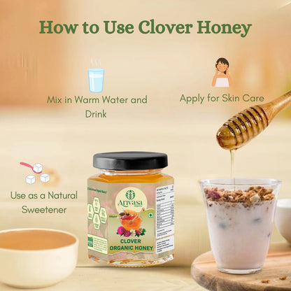 Clover Organic Honey | Pure, Natural & NMR Lab Tested