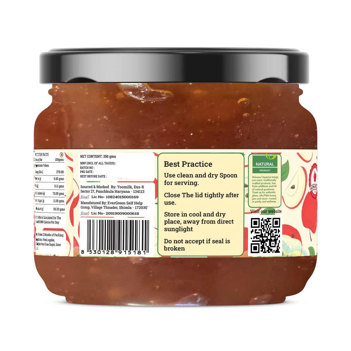 Handmade Apple Jam | Fresh Himachali Apples, Women-Crafted