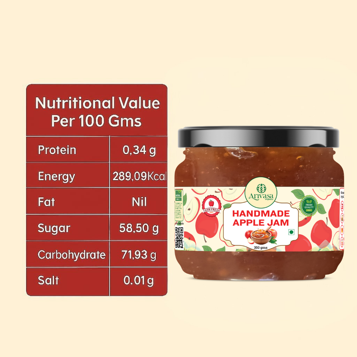 Handmade Apple Jam | Fresh Himachali Apples, Women-Crafted