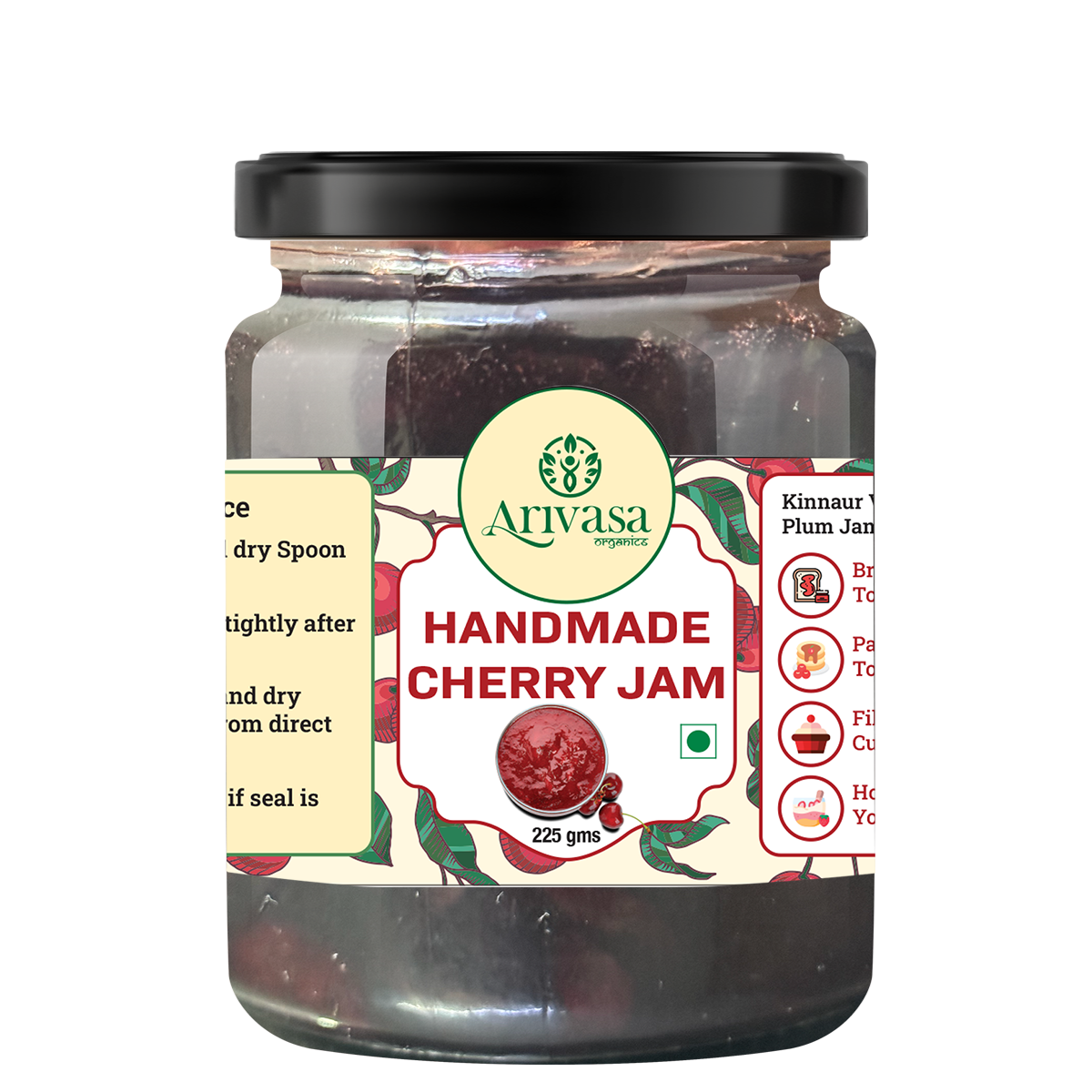 Handmade Cherry Jam | Fresh Himachali Cherries, Women-Crafted