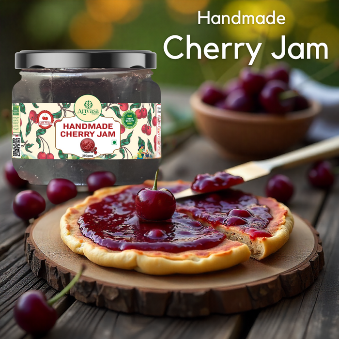 Handmade Cherry Jam | Fresh Himachali Cherries, Women-Crafted – 350 gms (hover)