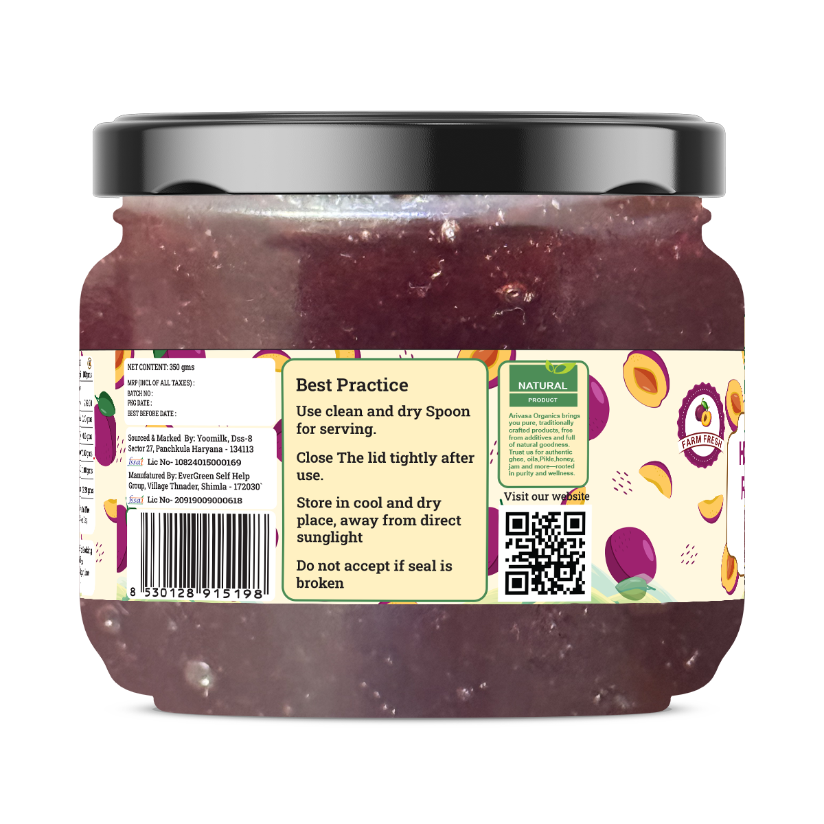 Handmade Plum Jam | Fresh Himachali Plums, Women-Crafted