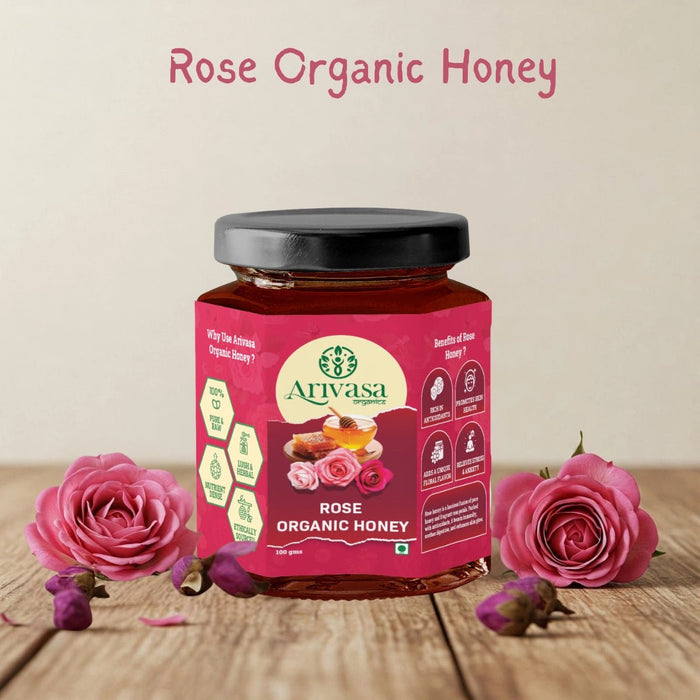 Organic Honey of Rose | Pure, Natural & Lab-Tested with NMR – 100 gms (hover)