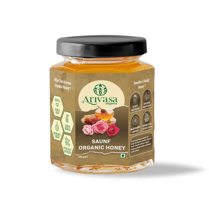 Saunf Organic Honey | Pure, Aromatic & NMR Lab-Tested – 100 gms