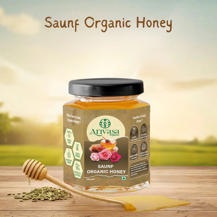 Saunf Organic Honey | Pure, Aromatic & NMR Lab-Tested – 100 gms (hover)