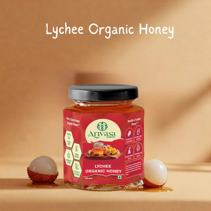 Lychee Organic Honey | Fruity, Pure & NMR Tested - Arivasa Organics - 100 gms - 