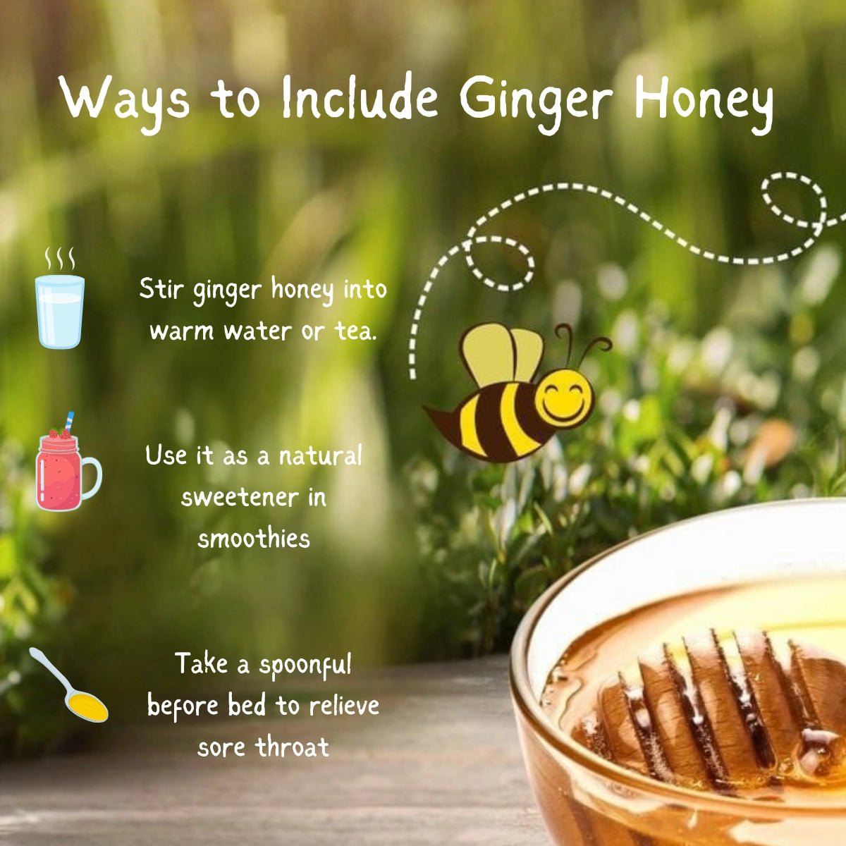 Organic Ginger Honey | Pure, Natural & NMR Lab - Tested - Arivasa Organics - 100 gms - 