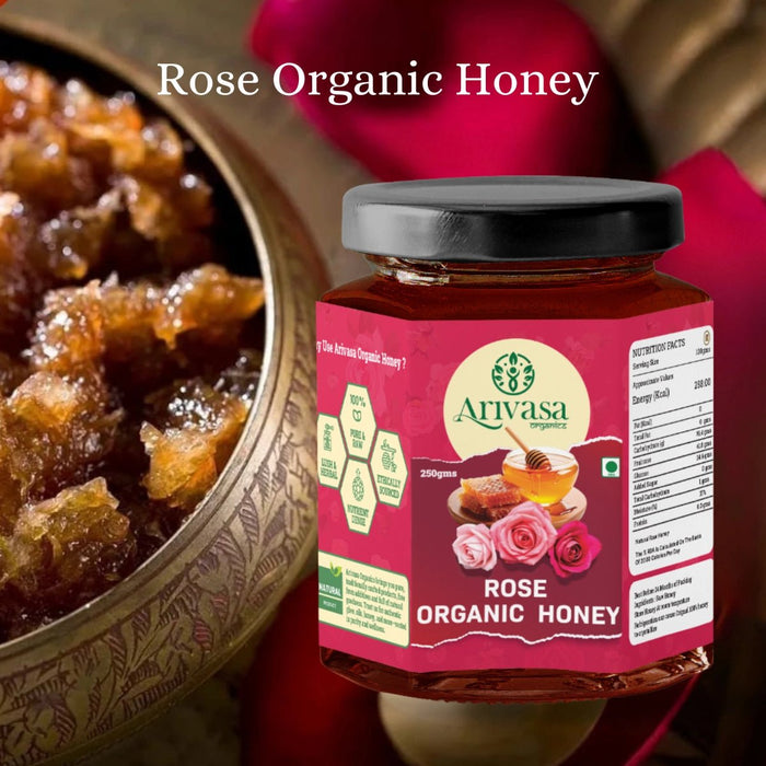 Organic Honey of Rose | Pure, Natural & Lab-Tested with NMR – 250 gms (hover)