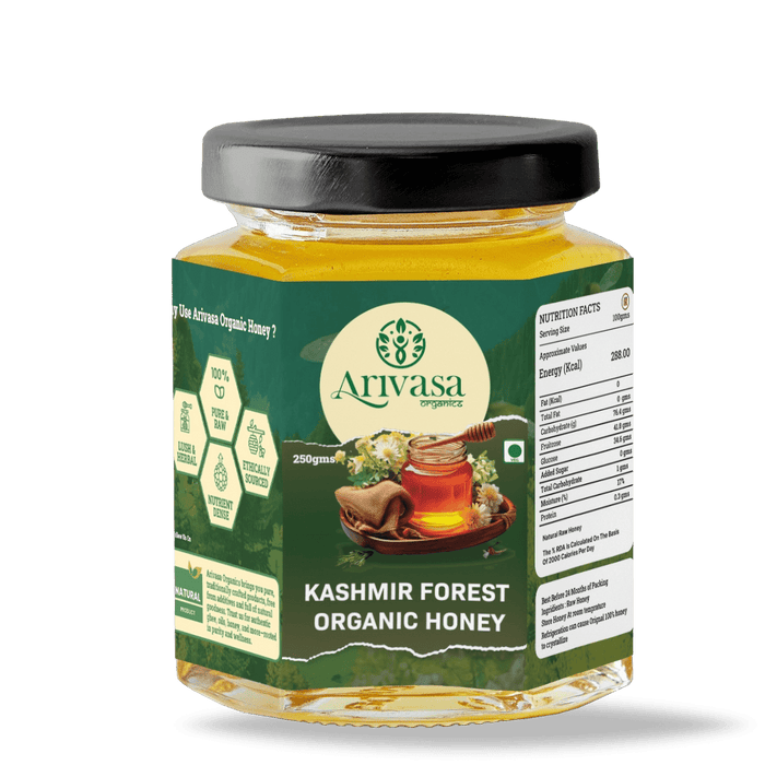 Organic Kashmir Forest Honey | Pure & NMR Lab-Tested – 250 gms