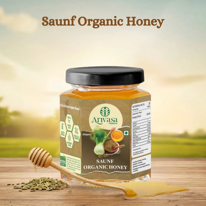 Saunf Organic Honey | Pure, Aromatic & NMR Lab-Tested – 250 gms (hover)