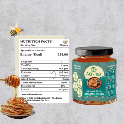 Arivasa Organics Eucalyptus Organic Honey | Pure, Raw & Herbal - Arivasa Organics-Size--