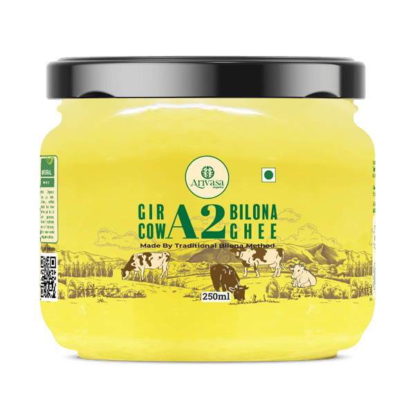 Arivasa Organics A2 Cow Ghee | Gir Cow Bilona Ghee | A2 Certified Ghee – 250 Gms