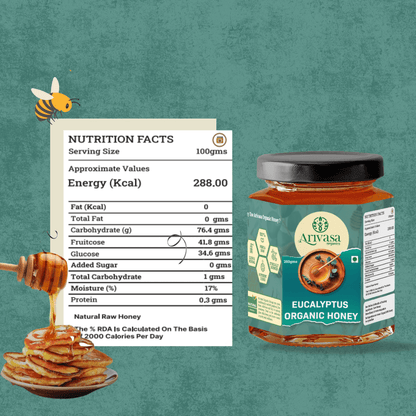 Arivasa Organics Eucalyptus Organic Honey | Pure, Raw & Herbal - Arivasa Organics-Size--