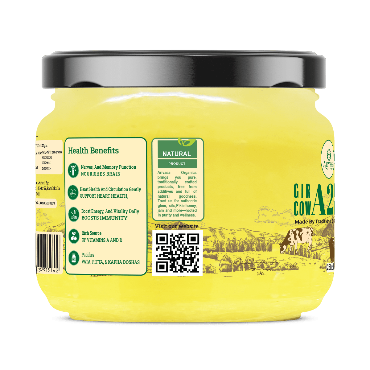 A2 BILONA COW GHEE <span>Fresh From Farms in Tamil Nadu | Bilona Churned | A2-Verified Milk from Desi Cows | 70+ Quality Checks</span> - My Store-Size--