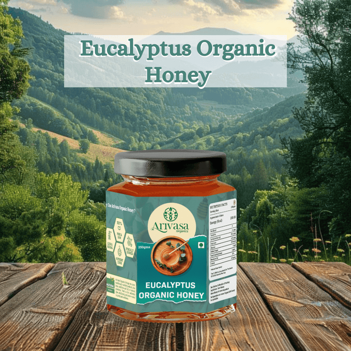 Arivasa Organics Eucalyptus Organic Honey | Pure, Raw & Herbal – 250 gms