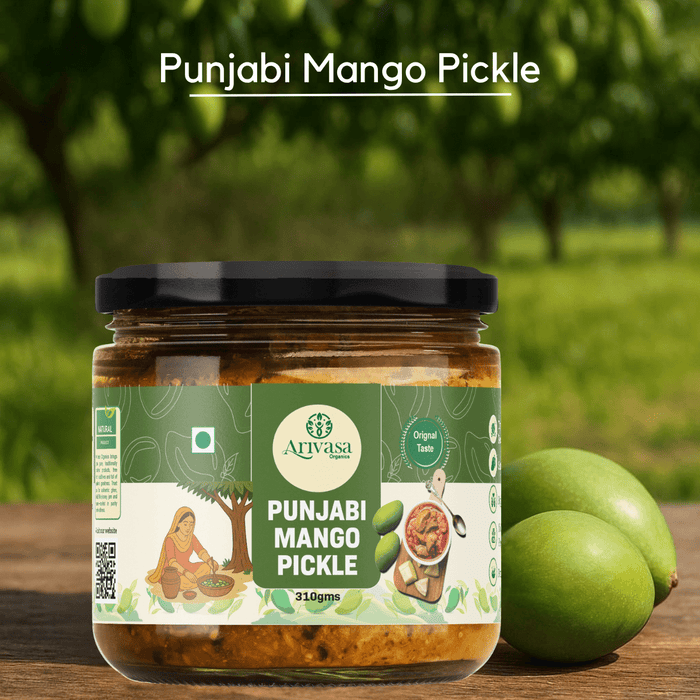 Arivasa Organics Punjabi Mango Pickle | Sun-Dried & Handmade – 310 gm (hover)