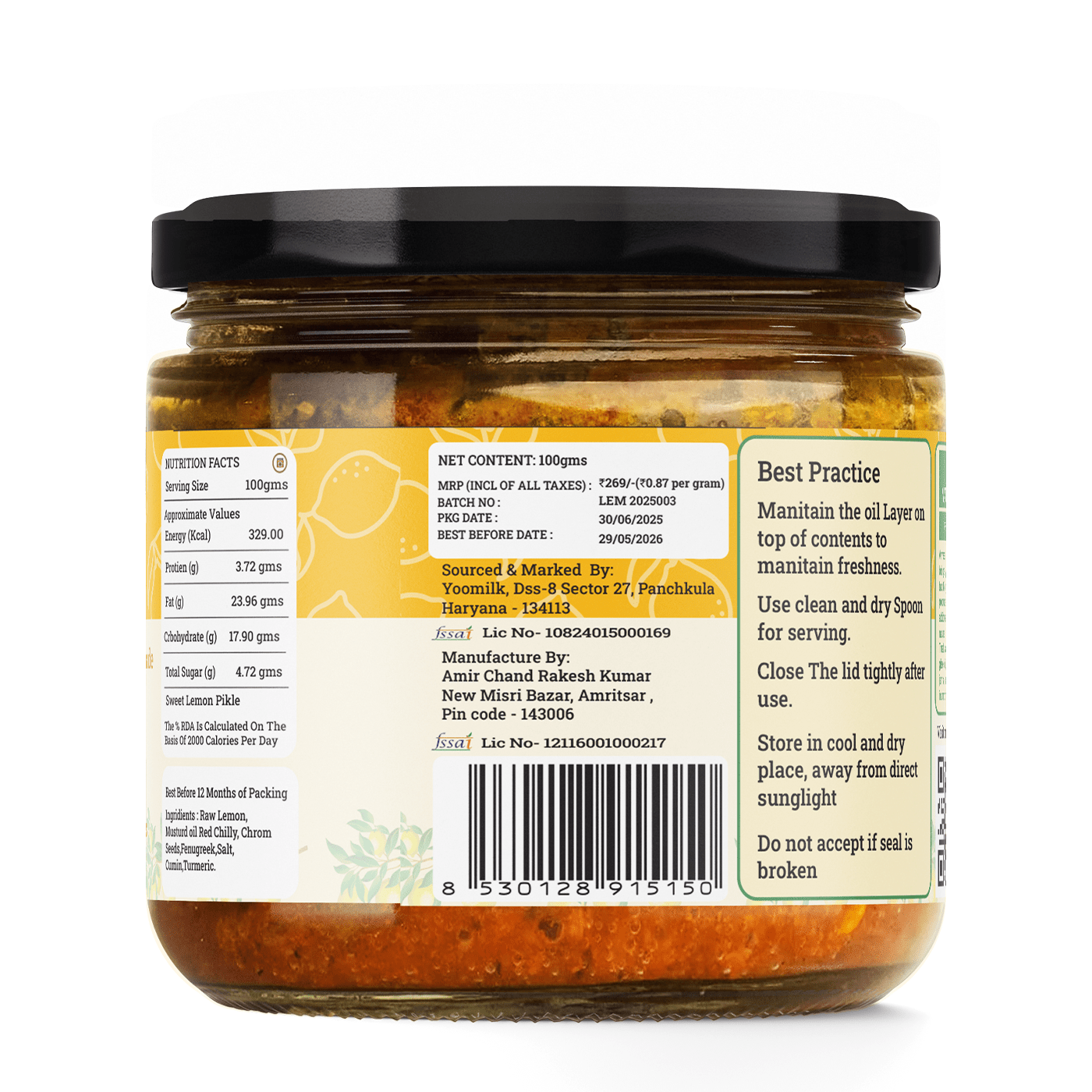 SWEET LEMON PICKLE - My Store - 310 gm - 