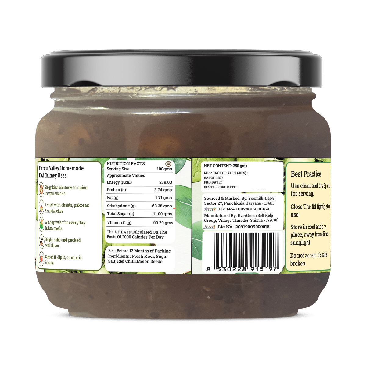 HANDMADE KIWI CHUTNEY - My Store - 350 gms - 