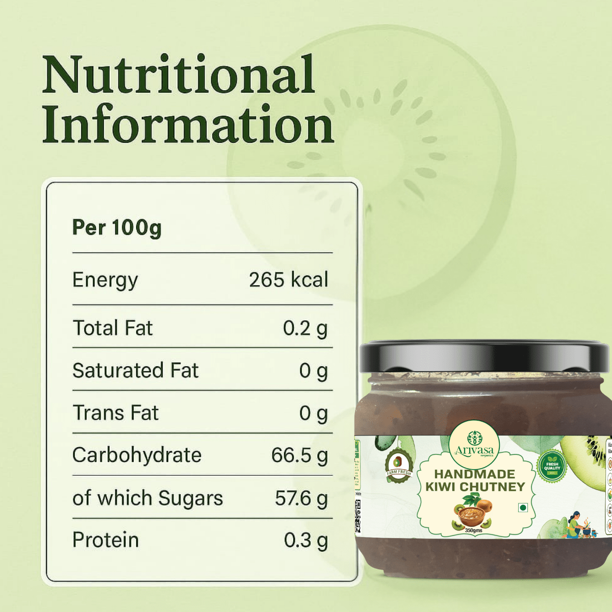 HANDMADE KIWI CHUTNEY - My Store - 350 gms - 