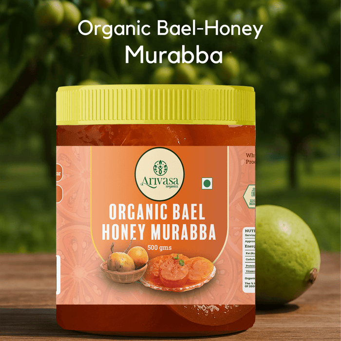 Arivasa Organics Organic Bael Honey Murraba | Honey-Sweetened & Handmade – 500 gm (hover)