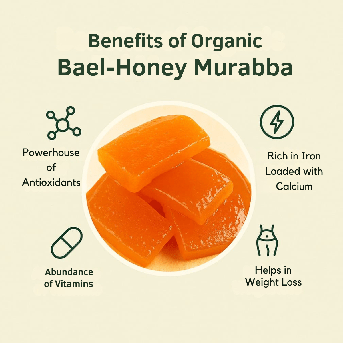 ORGANIC BAEL HONEY MURABBA - My Store - 500 gm - 
