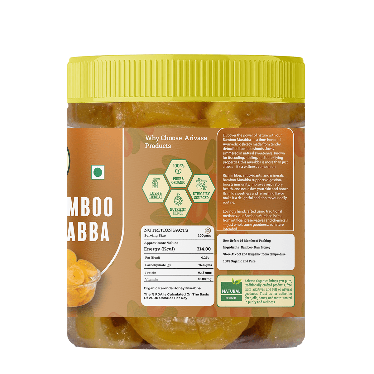 ORGANIC BAMBOO HONEY MURABBA - My Store - 500 gm - 