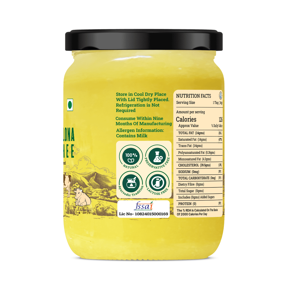 A2 BILONA COW GHEE <span>Fresh From Farms in Tamil Nadu | Bilona Churned | A2-Verified Milk from Desi Cows | 70+ Quality Checks</span> - My Store-Size--
