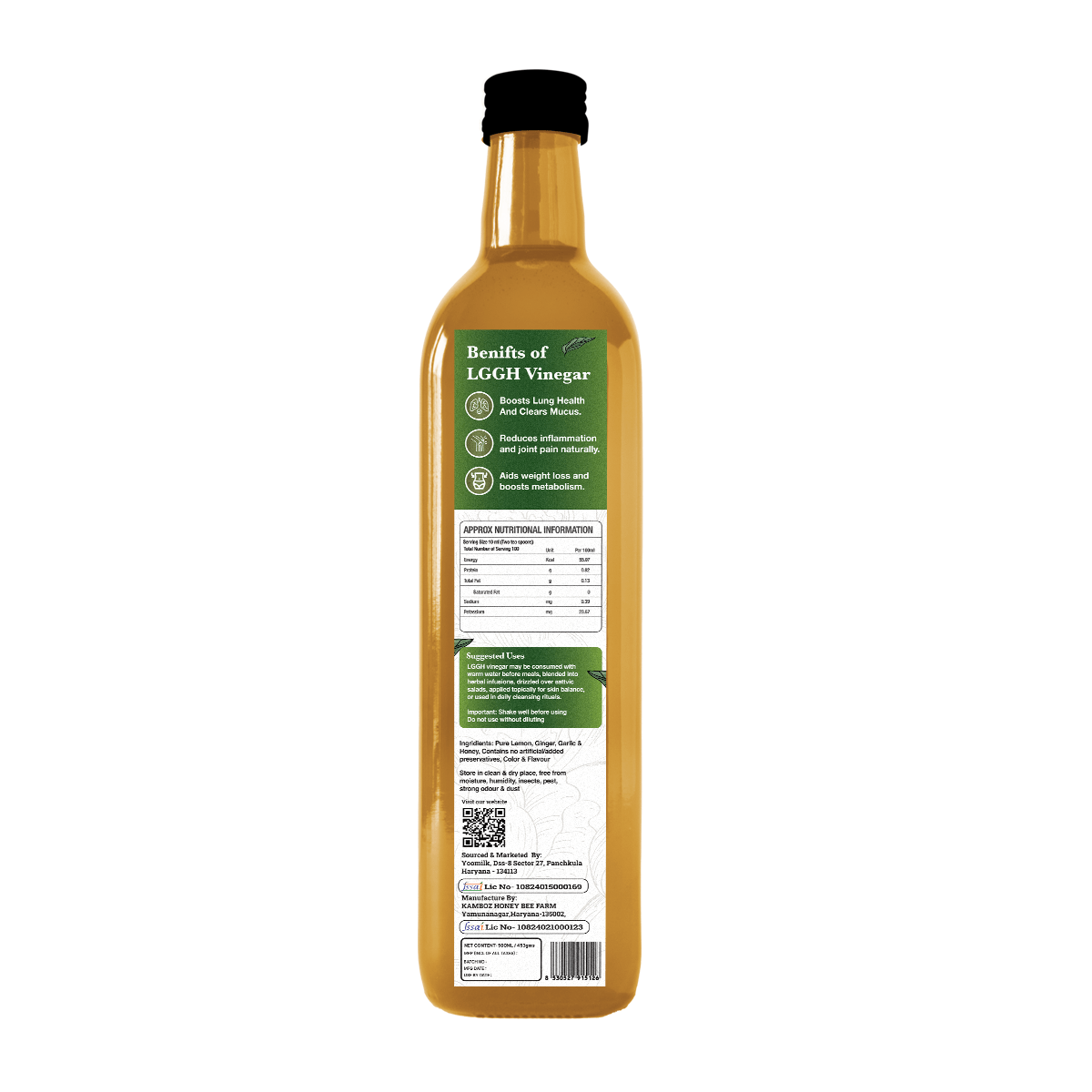 ORGANIC LEMON GINGER GARLIC CIDER VINEGAR - My Store - 500 ML - 